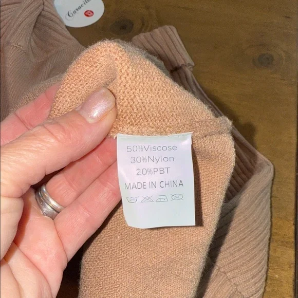 Women's Tan Knit Sweater and Pants Set - Picture 7 of 10